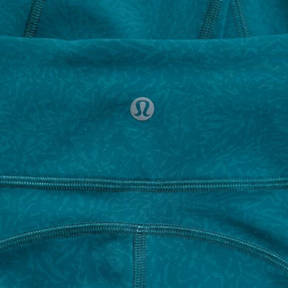 Lululemon Wunder Train High-Rise Tight 25" Everlux Crunch Teal Lagoon Size 4 - Picture 6 of 8